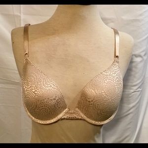Maidenform Tan & Metallic Bra 36C
